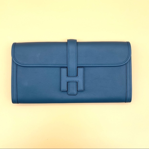 Hermes jige leather clutch bag - Picture 2 of 10